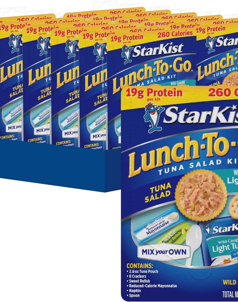 StarKist Lunch-To-Go Chunk Light Mix Your Own Tuna Salad, 4.5oz, 12-Pack | 19g Protein Per Serving, Ready to Eat, No Draining, 260 Calories Per Serving, Perfect for Meals and Snacks